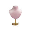 All the Luck in the World Pastel Roze Velvet ketting Display