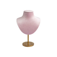 Pastel Roze Velvet ketting Display