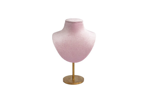 All the Luck in the World Pastel Pink Small Velvet Necklace Display
