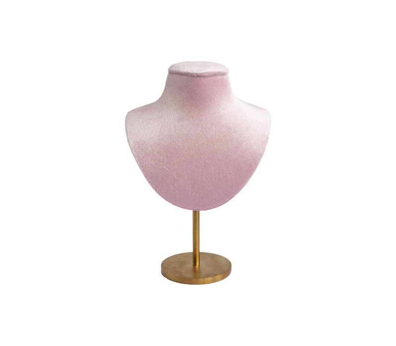 Pastel Roze Velvet ketting Display
