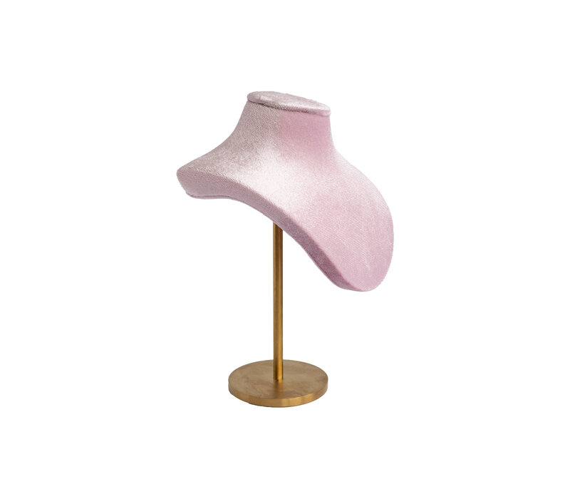 Pastel Roze Velvet ketting Display