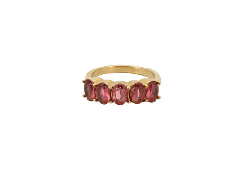 All the Luck in the World Ring 5 Ovaal Stenen - Roze