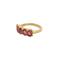 Ring 5 Ovaal Stenen - Roze