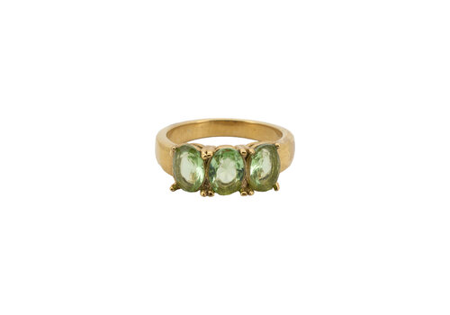 All the Luck in the World Ring Ovaal Steen - Appel Groen
