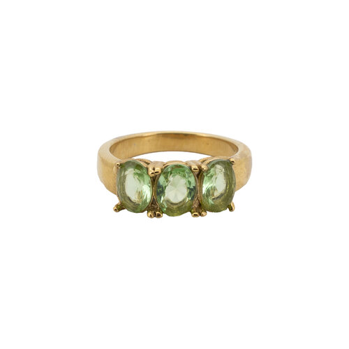 Ring Ovaal Steen - Appel Groen 