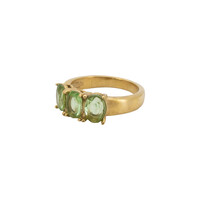 Ring Oval Stone - Apple Green