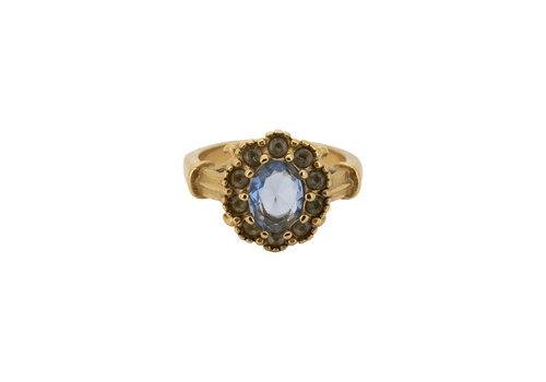 All the Luck in the World Ring Bloem Halo - Blauw