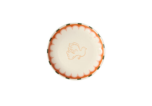 All the Luck in the World Serving Plate Orange Bird