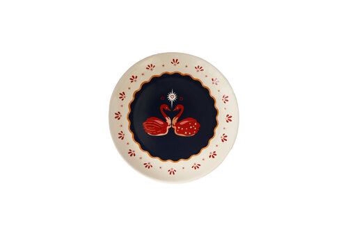 All the Luck in the World Serving Plate Swans
