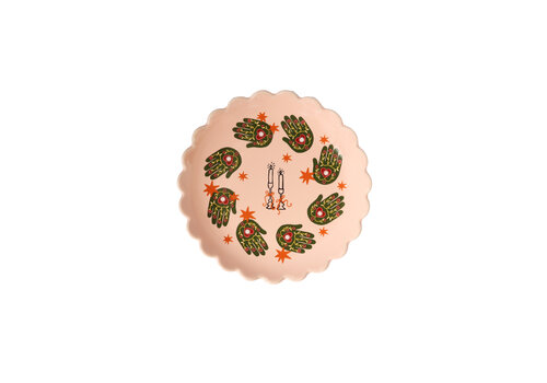 All the Luck in the World Small Plate Hands and Candles