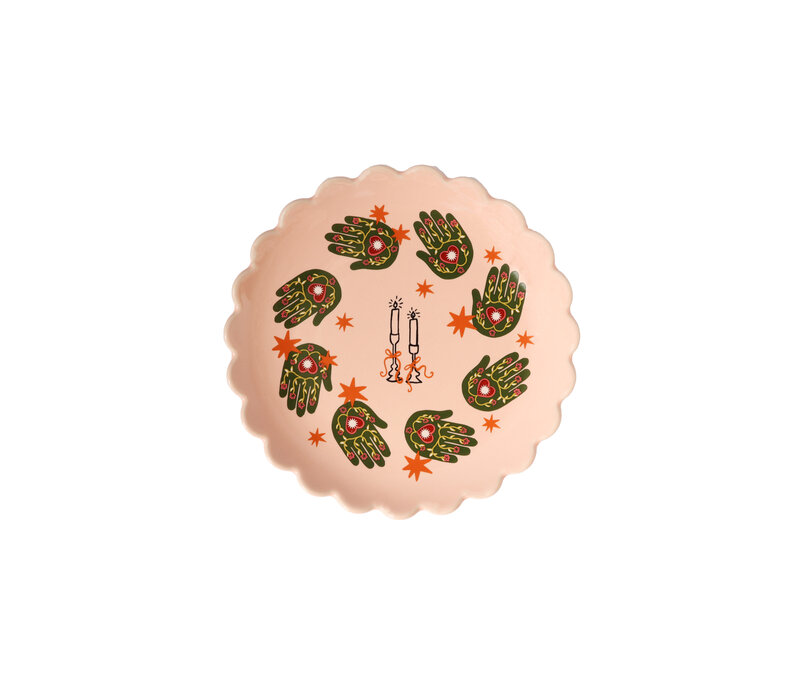 Small Plate Hands and Candles