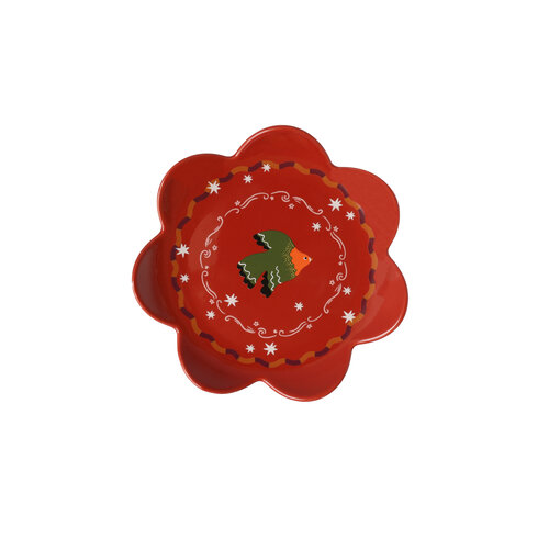 Small Plate Bird Red 