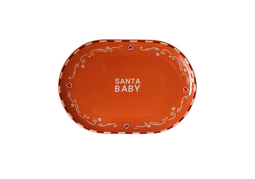 All the Luck in the World Oval Plate Santa Baby
