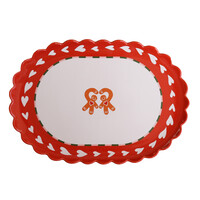 Large Oval Plate Heart and Gingerbread Man