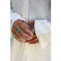 Ring 3 Small Stones - Aqua