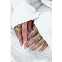 Ring Zon Halo met Zirconia Diamant - Groen