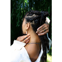 Ring Opal Halo - Black