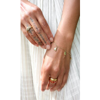Ring Small Stones Flower - Clear