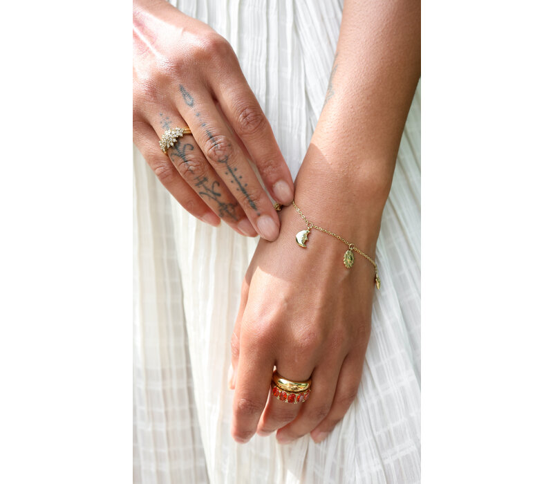 Ring Kleine Stenen Bloem - Clear