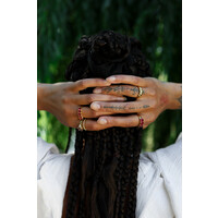 Ring 5 Oval Stones - Pink