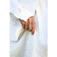 Ring 5 Oval Stones - Green