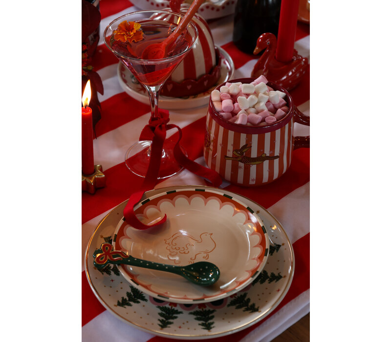 Serving Plate Orange Bird