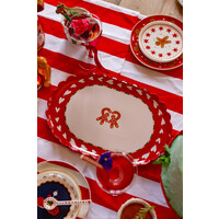 Grote Ovale Schaal Heart and Gingerbread Man