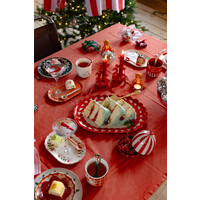 Grote Ovale Schaal Heart and Gingerbread Man
