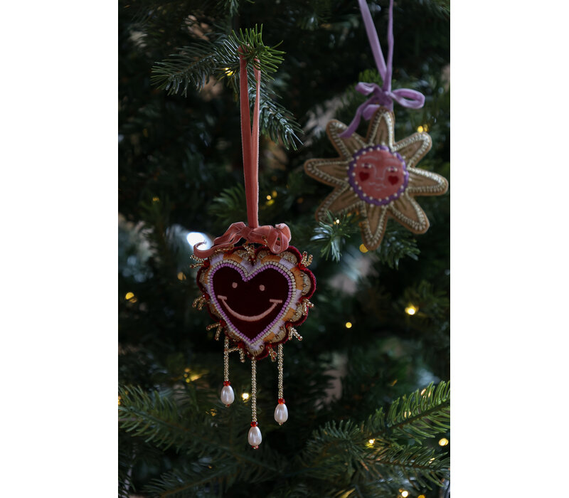 Ornament Hart met Smiley