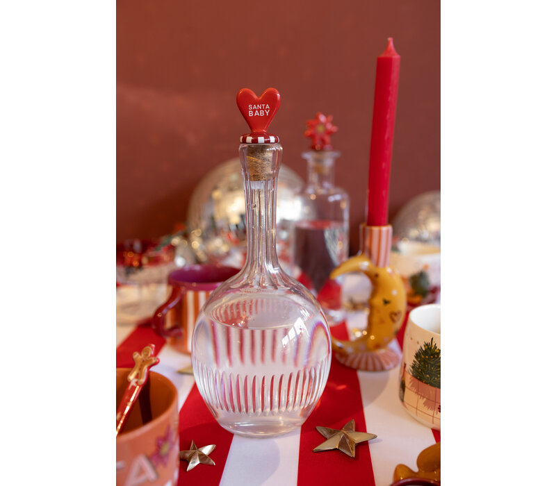Flessenstopper Hart Santa Baby