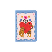 Mini Soft Cover Notebook Blanco Heart with Tiger
