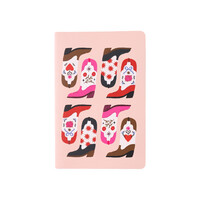 Soft Cover Notebook Dots Western Boots