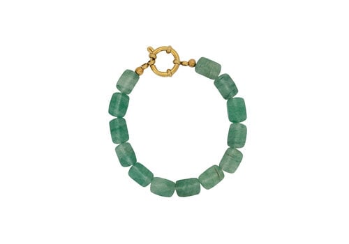 All the Luck in the World Large Aqua Beaded Bracelet