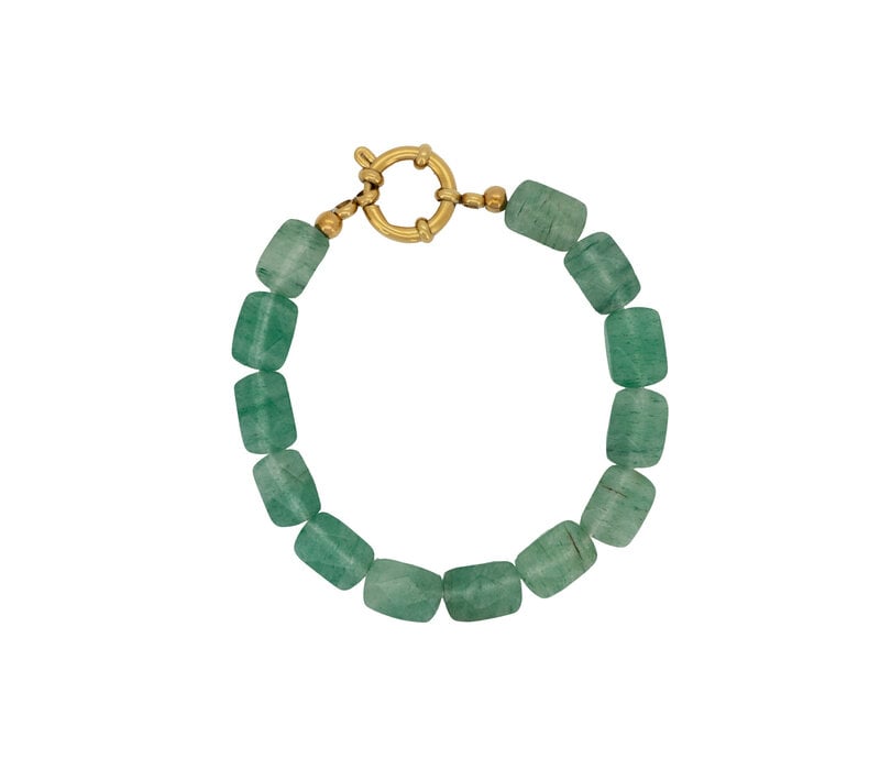 Grote Aqua Kralen Armband