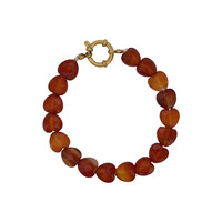 Grote Rode Hartjes Kralen Armband