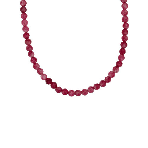 Fuchsia Beaded Necklace 