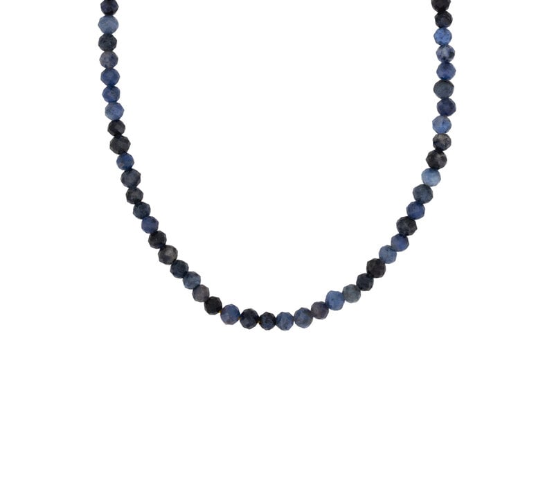 Donker Blauwe Kralen Ketting