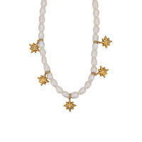 Freshwater Pearls Necklace With Shinning Stars
