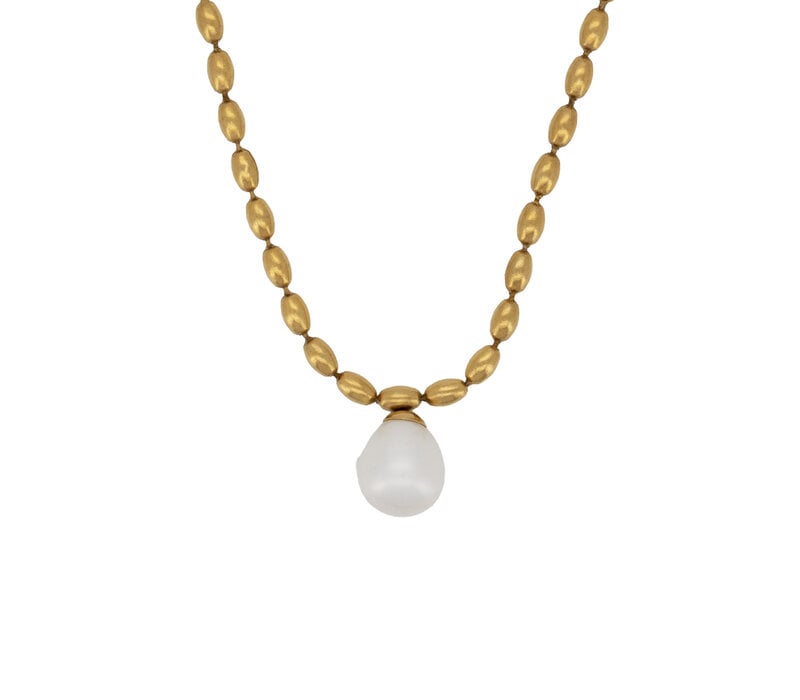 Minimalistische Kleine Parel Ketting