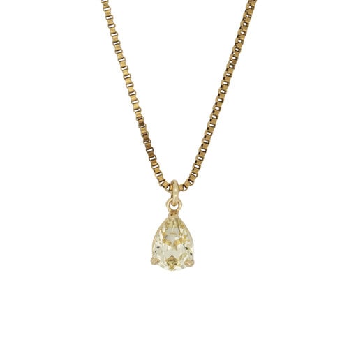 Green Drop Zirconia Necklace 