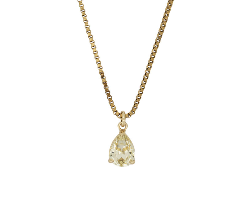 Green Drop Zirconia Necklace