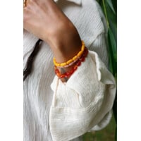 Lange Oranje Kralen Armband