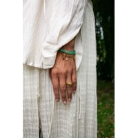 Grote Aqua Kralen Armband