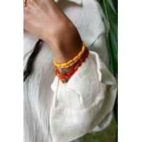 Grote Rode Hartjes Kralen Armband