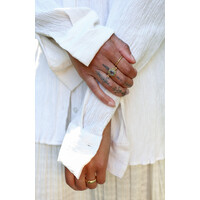 Small Bar Hearts Ring