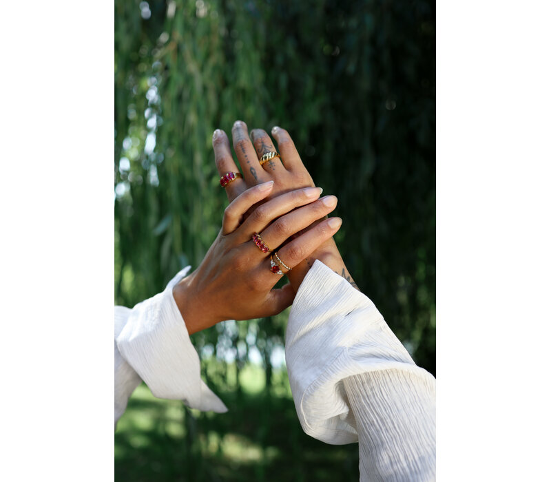 Kleine Bar Hartjes Ring