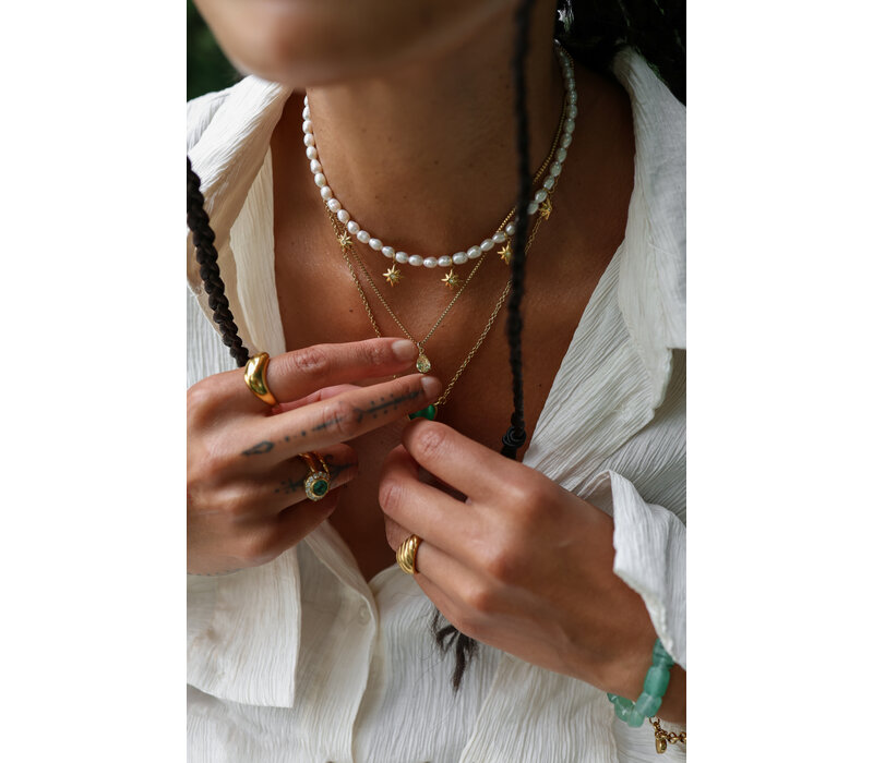 Grote Plain Croissant Ring