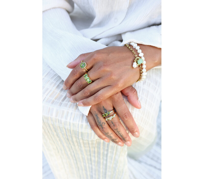 Twisted With Zirconia Ring