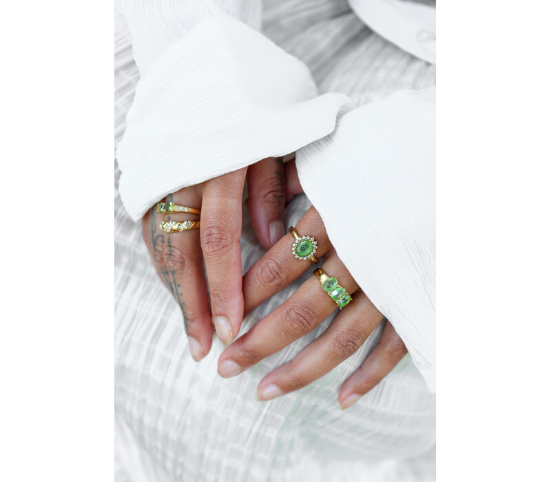 Twisted With Zirconia Ring