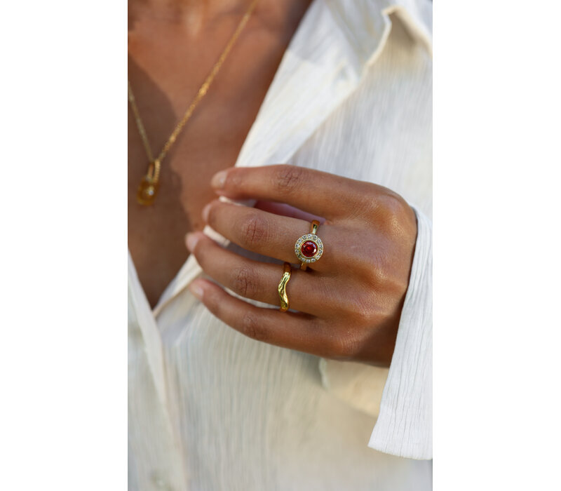 Medium Organic Textured Ring